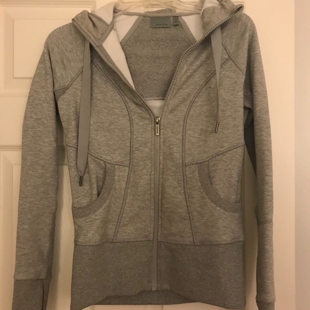 Athleta gray zip up jacket